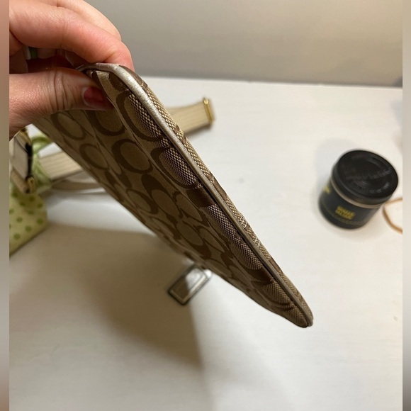 Coach Canvas Crossbody With Scarf & Silver Leather Detail - Picture 7 of 16